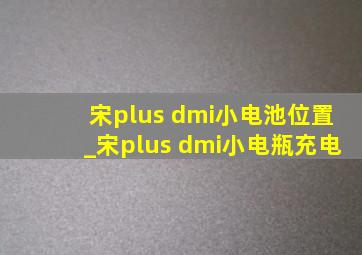 宋plus dmi小电池位置_宋plus dmi小电瓶充电